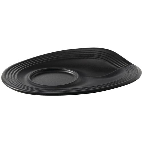 Revol Froisses Espresso Saucers Black 130mm (Pack of 6) - GD270  - 1