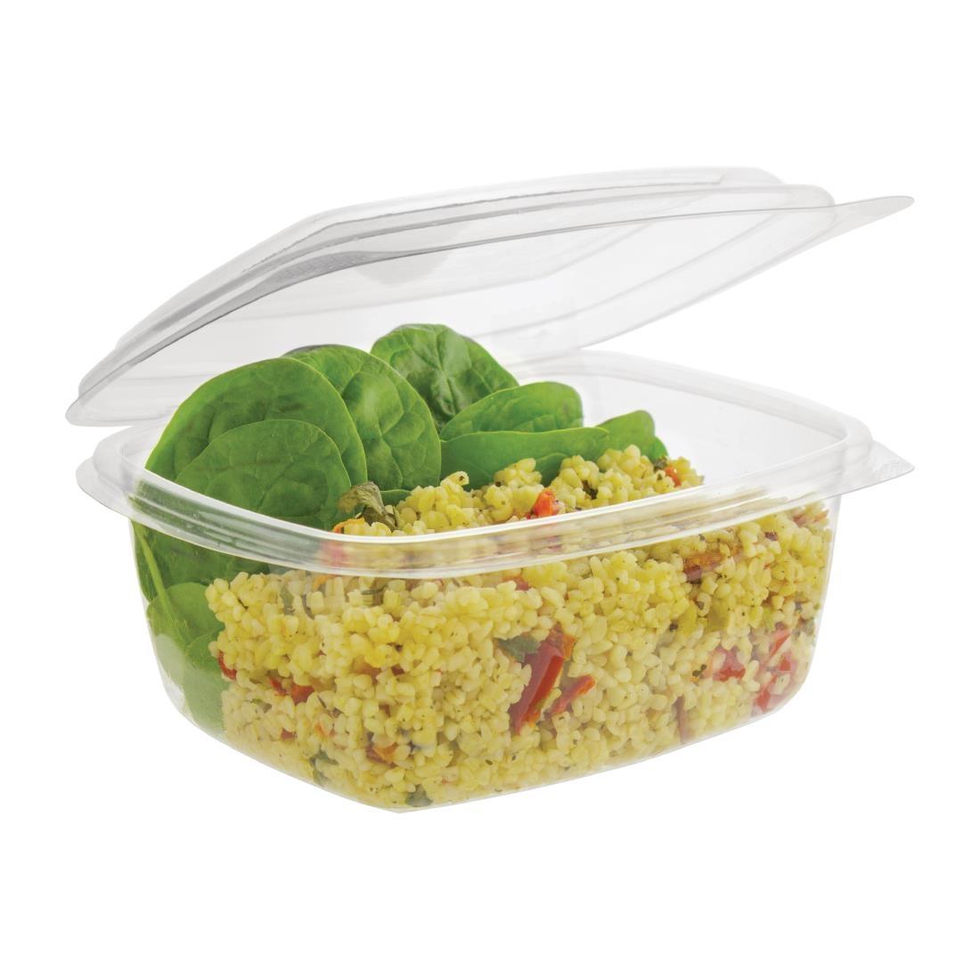 Vegware Compostable PLA Hinged-Lid Deli Containers 473ml / 16oz (Pack of 300) - CP412  - 6