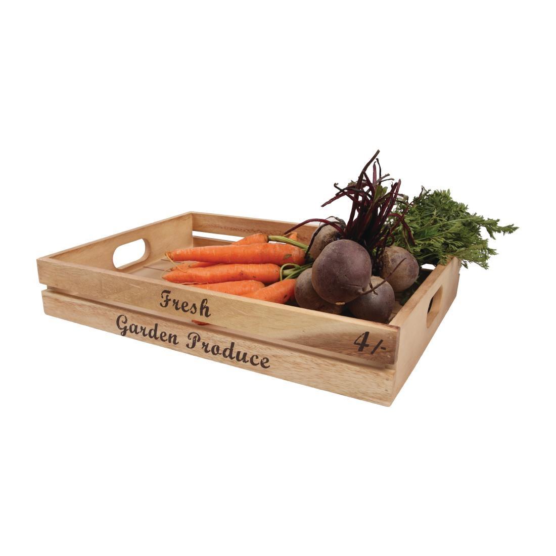 T&G Rustic Wooden Fruit and Veg Crate Large - GL067  - 2