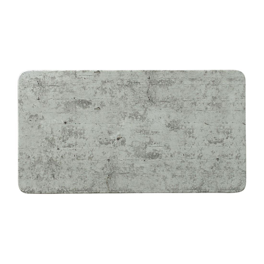 Steelite Concrete Rectangular Melamine Platters GN 1/3 (Pack of 3) - VV1088  - 1