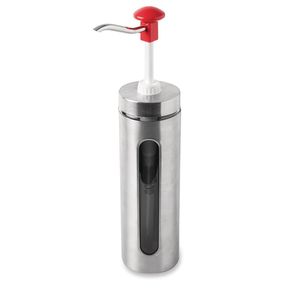 Schneider Stainless Steel Red Single Dose Pump Dispenser 30ml - CR603  - 1
