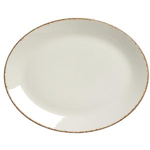 Steelite Brown Dapple Oval Coupe Plates 342mm (Pack of 12) - VV1318  - 1