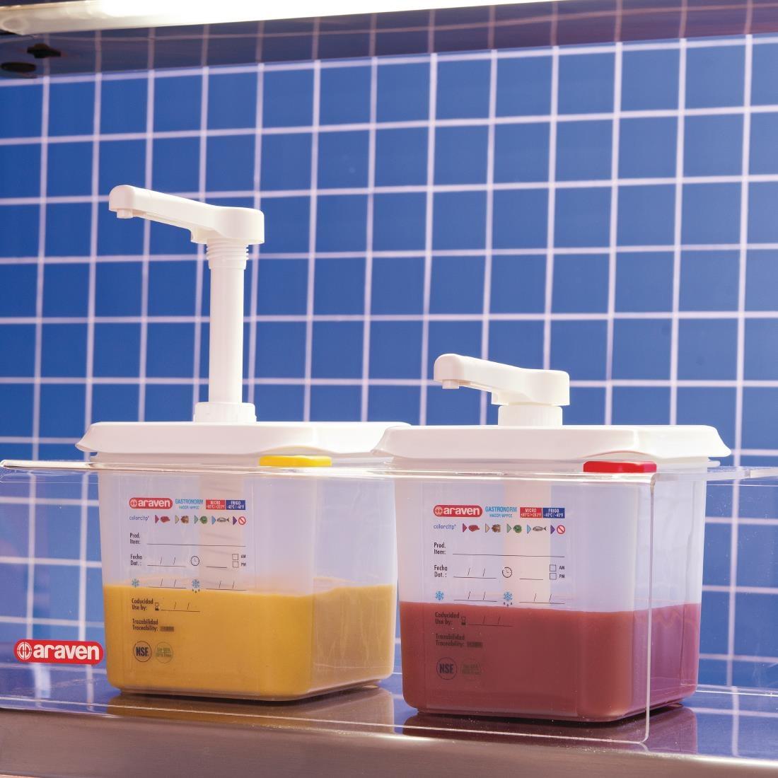 Araven Sauce Dispensers GN 1/6 Transparent 2.6Ltr (Pack of 2) - CR822  - 3