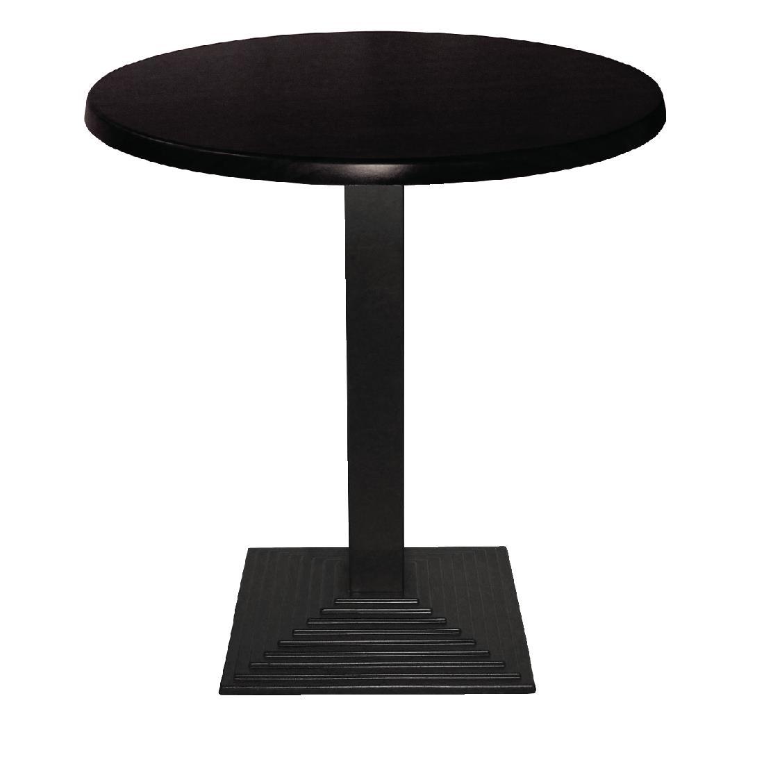 Werzalit Pre-drilled Round Table Top Black 800mm - CC513  - 3