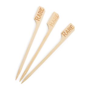 Biodegradable Bamboo Steak Markers Rare (Pack of 100) - GE895  - 1