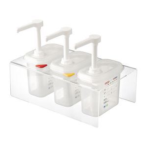 Araven Sauce Dispensers GN 1/9 Transparent 1.5Ltr (Pack of 3) - CR823  - 1