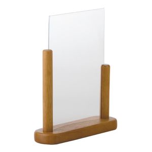 Securit Acrylic Menu Holder With Wooden Frame A5 - CE408  - 1