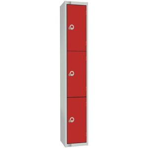 Elite Four Door Manual Combination Locker Locker Red with Sloping Top - W982-CLS  - 1