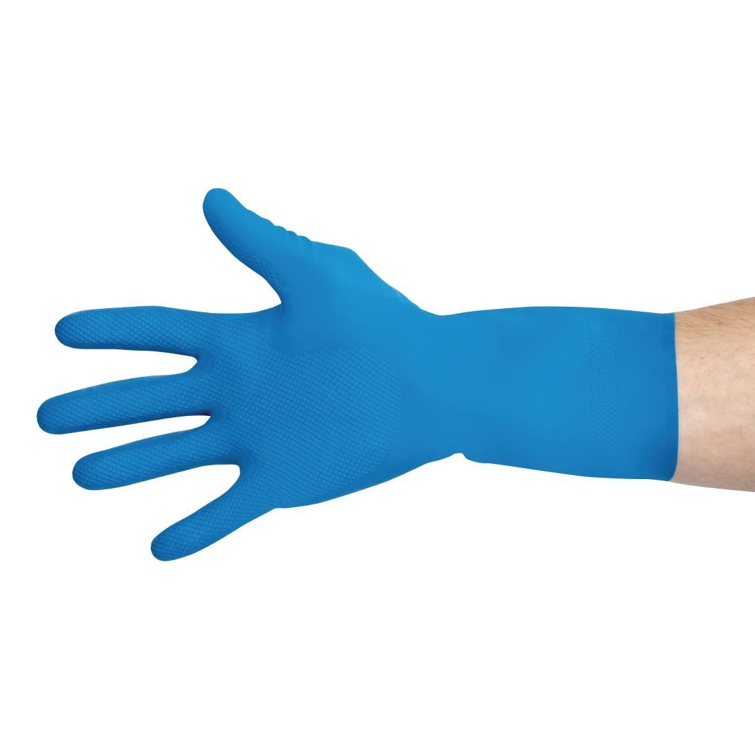 MAPA Vital 165 Liquid-Proof Food Handling Gloves Blue Large (One Pair) - FA293-L  - 5