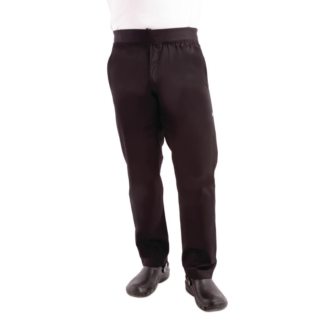 Chef Works Men's Lightweight Slim Trouser Black Size XS - BB301-XS  - 1