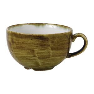 Stonecast Plume Olive Cappuccino Cup 12oz (Pack of 12) - FJ937  - 1