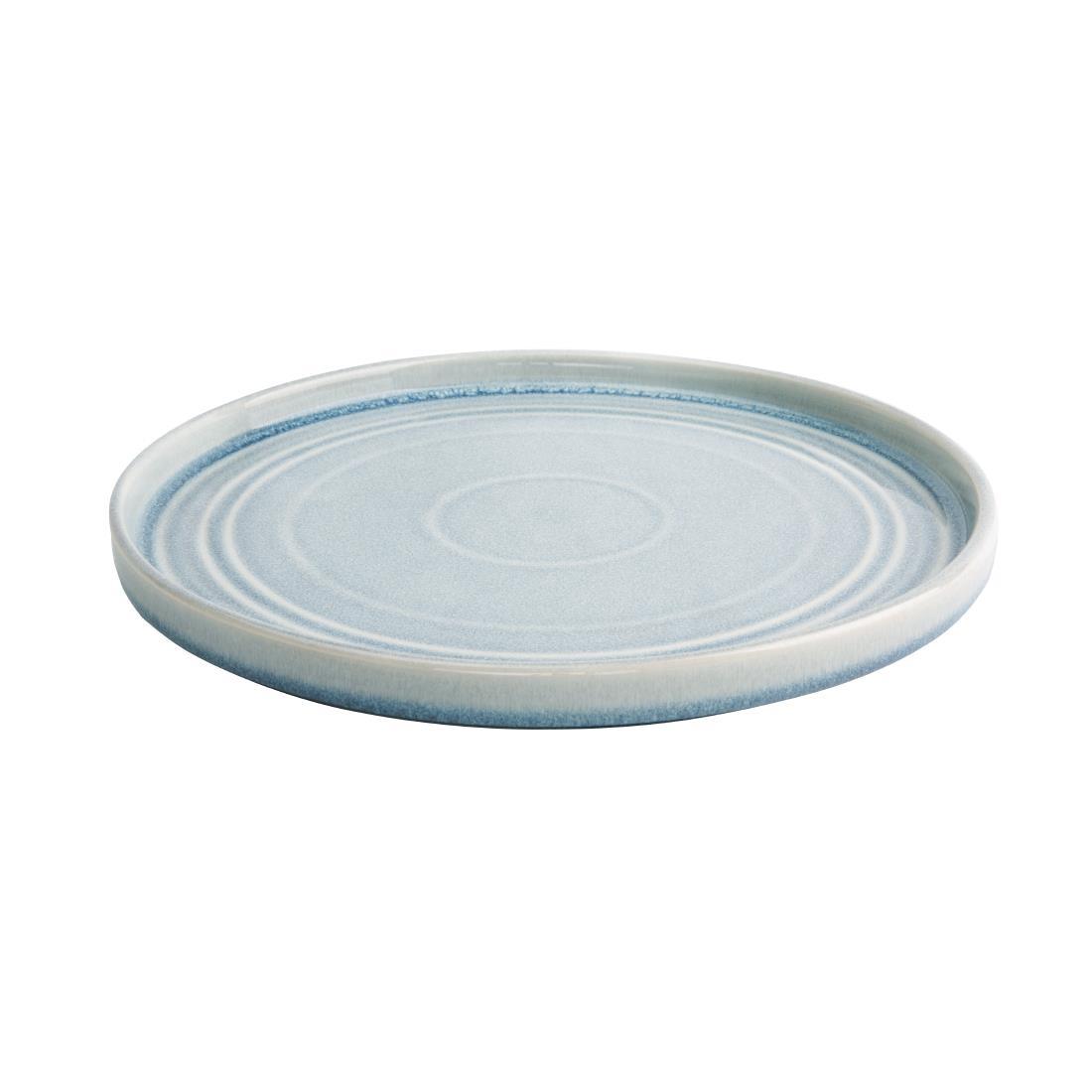Olympia Cavolo Flat Round Plates Ice Blue 270mm (Pack of 4) - FB569  - 2