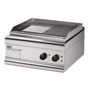 Lincat Silverlink 600 Half Ribbed Electric Griddle Dual Zone 600mm Wide GS6/TR/E - CL679  - 1