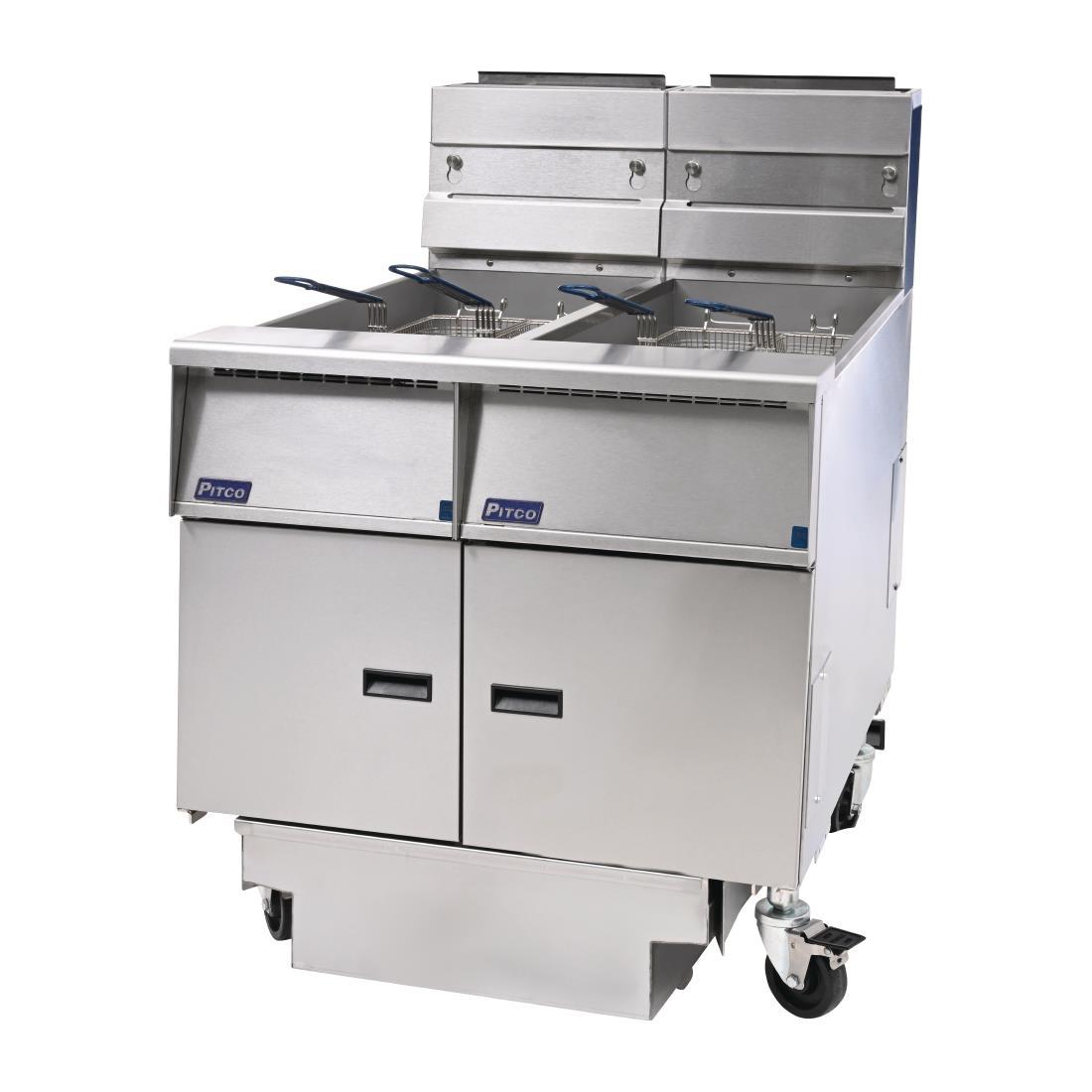 Pitco Twin Tank Solstice LPG Fryer with Filter Drawer SG14RS/FD-FF - FS128-P  - 7