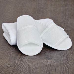Mitre Essentials Slipperlite Open Toe Slippers White - HB969  - 1