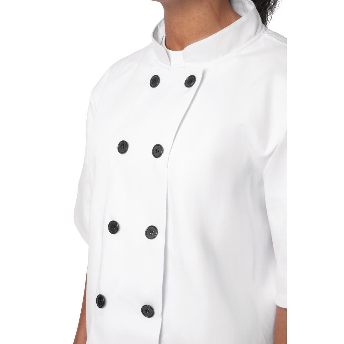 Nisbets Essentials Short Sleeve Chefs Jacket White M (Pack of 2) - BB547-M  - 3