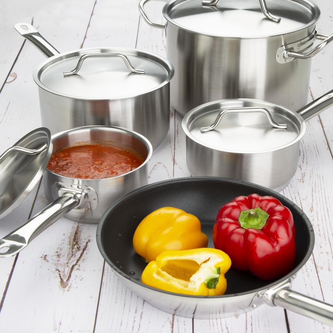Vogue Cook Like A Pro 5-Piece Stainless Steel Induction Cookware Set