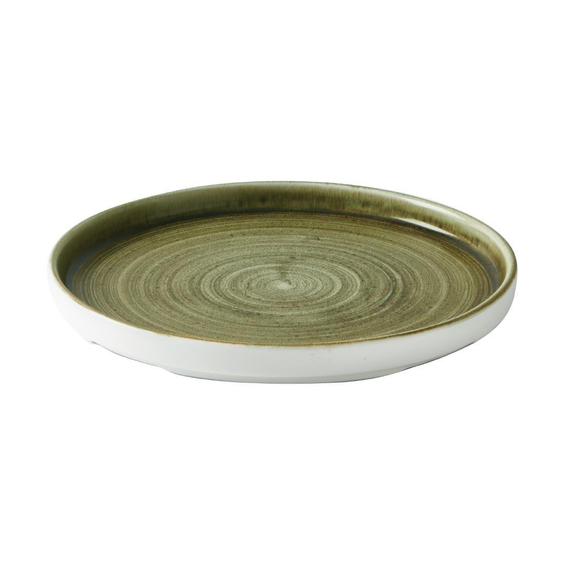 Churchill Stonecast Plume Walled Plates Green 220mm (Pack of 6)