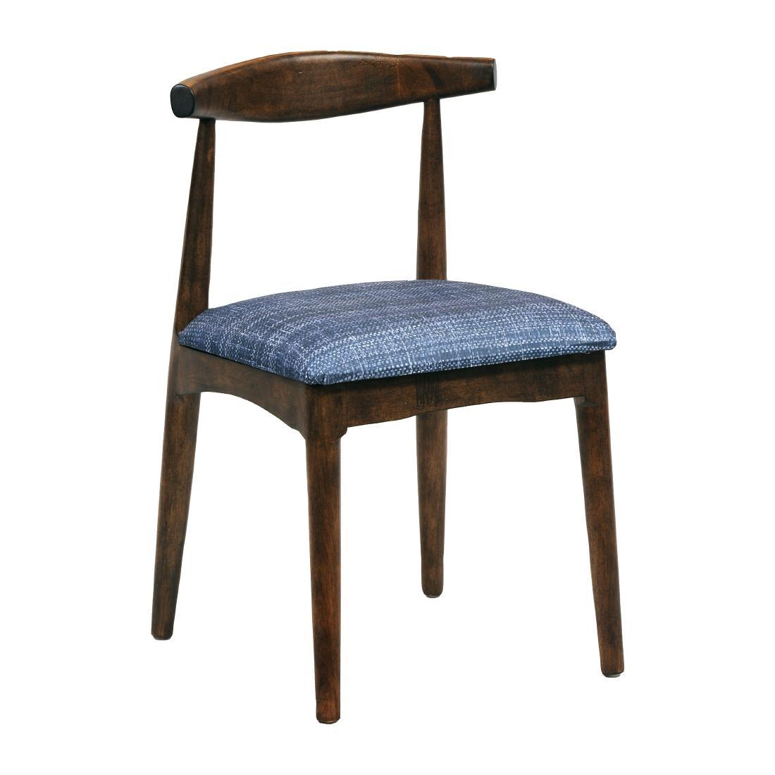 Austin Dining Chair Vintage with Helbeck Midnight Seat (Pack of 2)