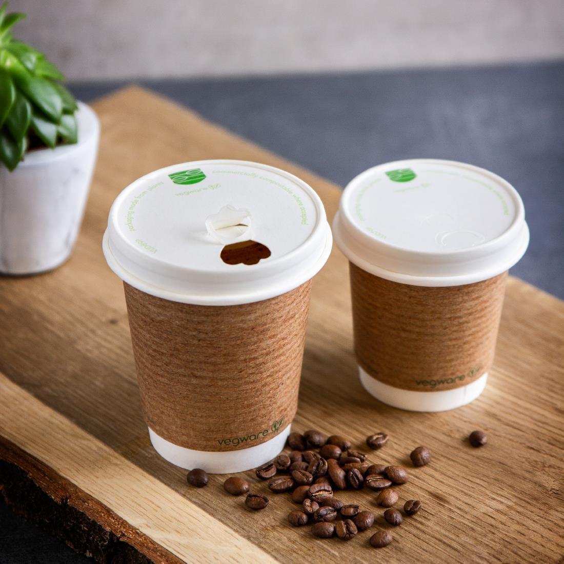Vegware Compostable 89-Series Paper Hot Cup Lid (Pack of 1000)