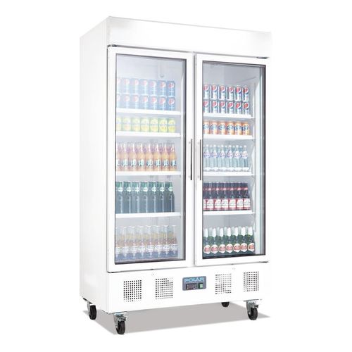 Polar G-Series Upright Double Door Display Fridge 944Ltr White