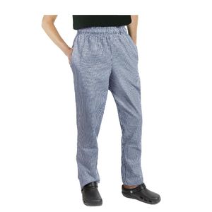 Chef Works Essential Baggy Pants Small Blue Check 2XL