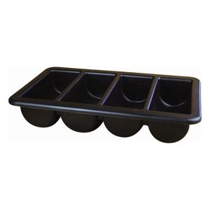 Cutlery Tray/Box 1/1 Black 13" X 21" - CB1-1-BLK - 1