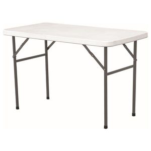 Solid Top Folding Table 4' White HDPE - ST4 - 1