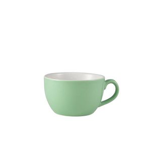 Genware Porcelain Green Bowl Shaped Cup 25cl/8.75oz (Pack of 6) - 322125GR - 1