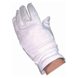 White Cotton Gloves (10 Pairs) - BTJ147 - 1