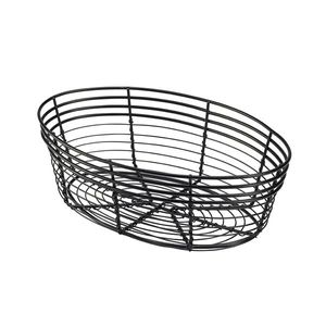 Wire Basket, Oval 25.5 x 16 x 8cm (Pack of 6) - WB2516BK - 1