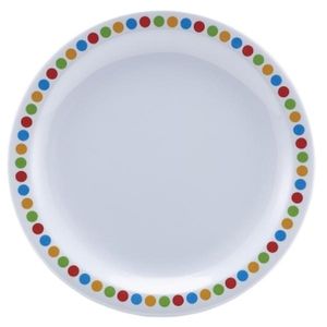 Genware Melamine 6.25" Plate- Coloured Circle (Pack of 12) - MEL6PL-CC - 1