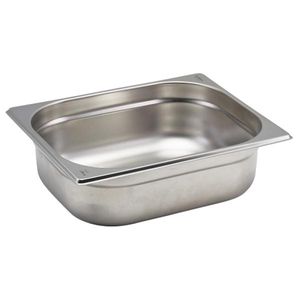 St/St Gastronorm Pan 1/2 - 100mm Deep - GN12-100 - 1