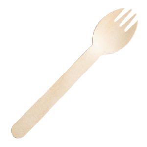 Fiesta Compostable Individually Wrapped Wooden Sporks (Pack of 500) - CH086