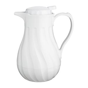 Olympia Insulated Swirl Jug White 1.2Ltr - CH119