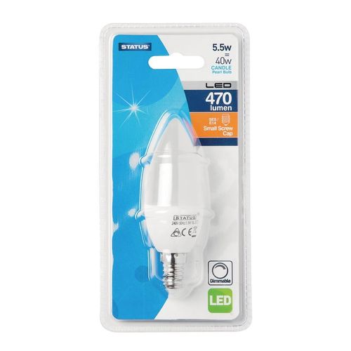 Status Dimmable LED Candle Bulb SMALL Edison Screw 5.5W - DA613