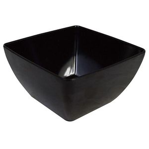 Melamine Square Bowl Black-  19Cm - MB19B