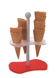Matfer Acr Ice Cream Cone Holder Round - 3 Cone - 670901 - 10608-01