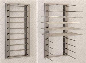 Matfer S/S Wall Fold Rack F/trays - Standard - 845010 - 11784-01