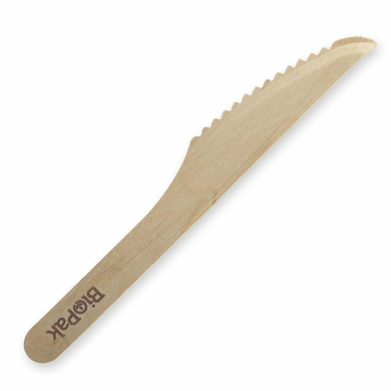 BioPak 16cm Wooden Knives (Case of 1000) - HY-16K-UK - 1