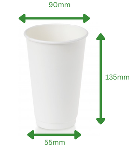 Custom Branded Double Wall 16oz Paper Cups - Custom Printed 16oz Hot Cups - Bespoke Paper Cups 16oz Double Walled - 2