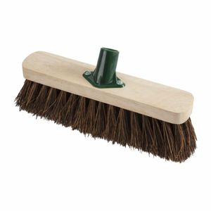 Jantex Wooden Broom Head Stiff Bassine 12in - CD798 - 1