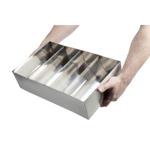 Olympia Cutlery Holder Stainless Steel - DM274 - 3