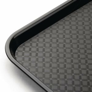 Olympia Kristallon Polypropylene Fast Food Tray Black Large 450mm - P507 - 3