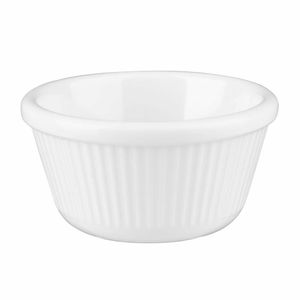 Olympia Kristallon Melamine Fluted Ramekins White 76mm (Pack of 12) - T814 - 1