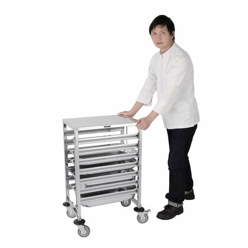 Vogue Gastronorm Racking Trolley 7 Level - GG498 - 5