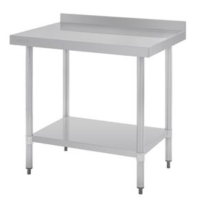 Vogue Stainless Steel Table with Upstand 900mm - GJ506 - 1