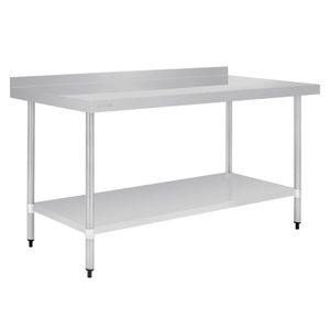 Vogue Stainless Steel Table with Upstand 1800mm - GJ509 - 1