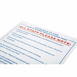 Vogue Food Safety Act 2006 Guidance Sign - L951 - 3