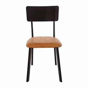 Bolero Metal & PU Side Chair Vintage Camel (Pack 4) - DR300 - 1